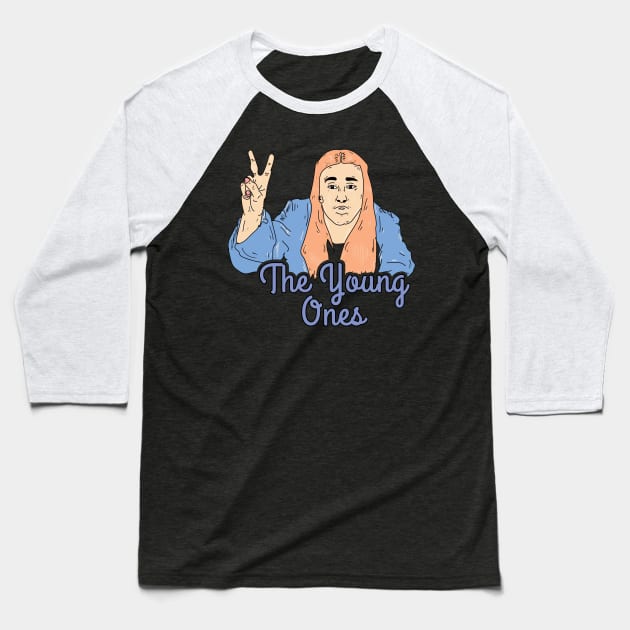 Peace Finger // The Young Ones Baseball T-Shirt by Now and Forever